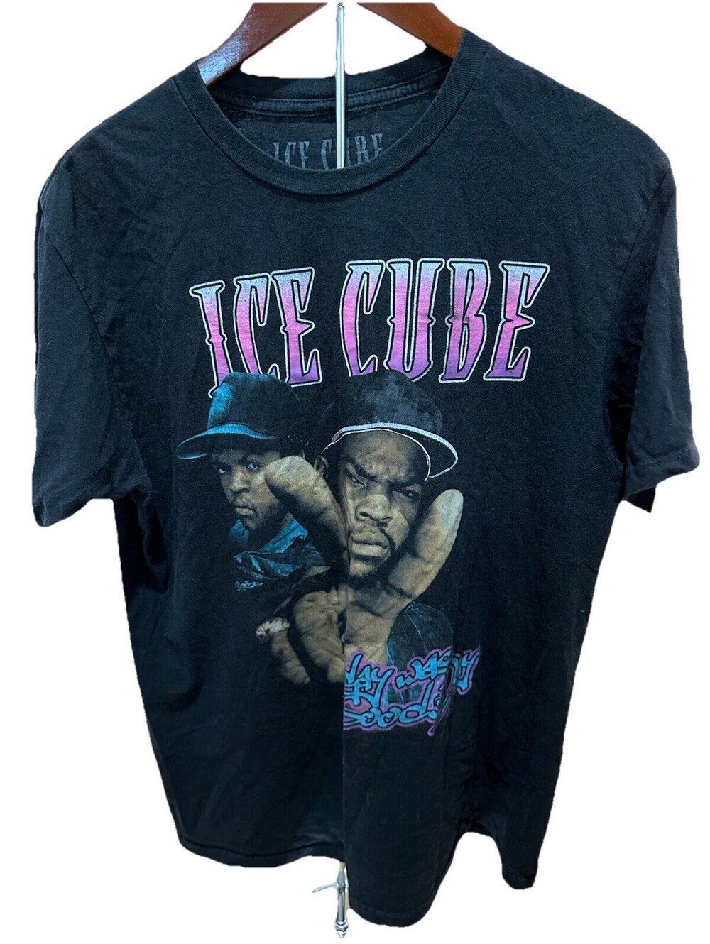 Ice Cube Today Was A Good Day Graphic Rap T Shirt Mens Large Black Licensed